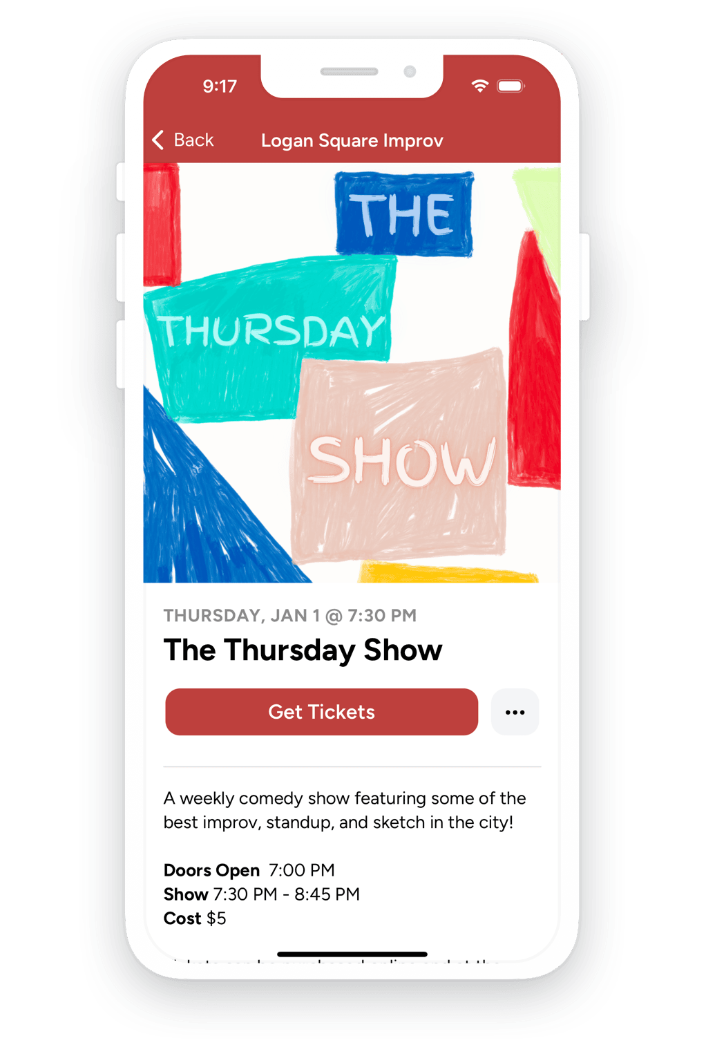 Improv Tonight app - Show